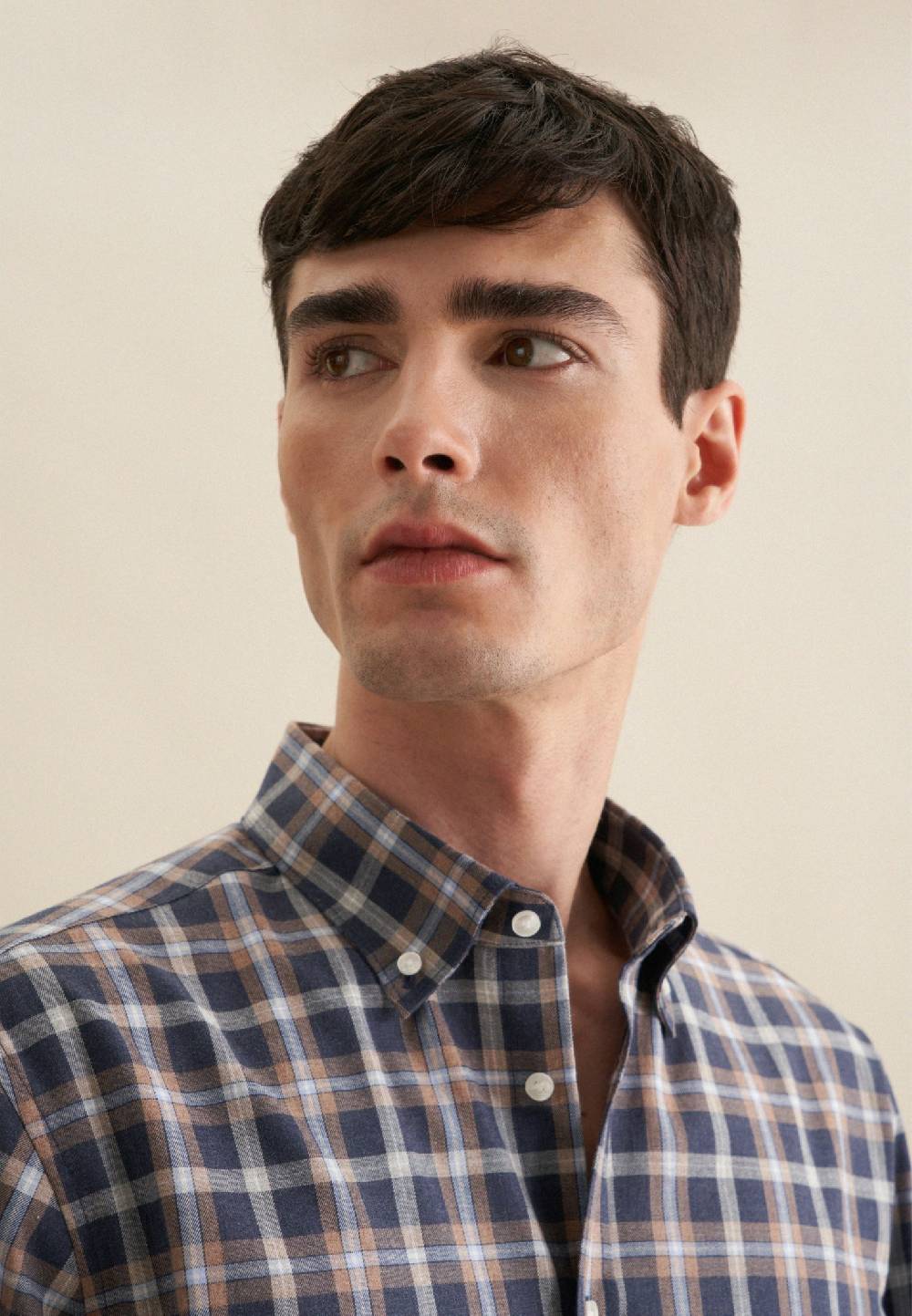 Studio Seidensticker Fil a fil Flanellhemd in Regular mit Button-Down-Kragen Saisonale Angebote