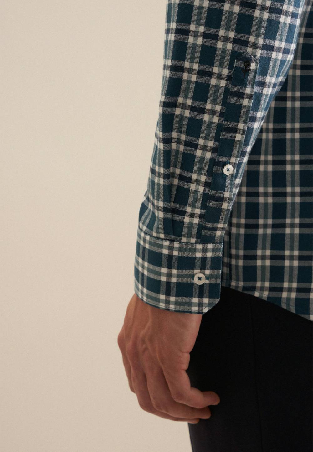 Studio Seidensticker Flanell Flanellhemd in Regular mit Button-Down-Kragen Super Sparpreis