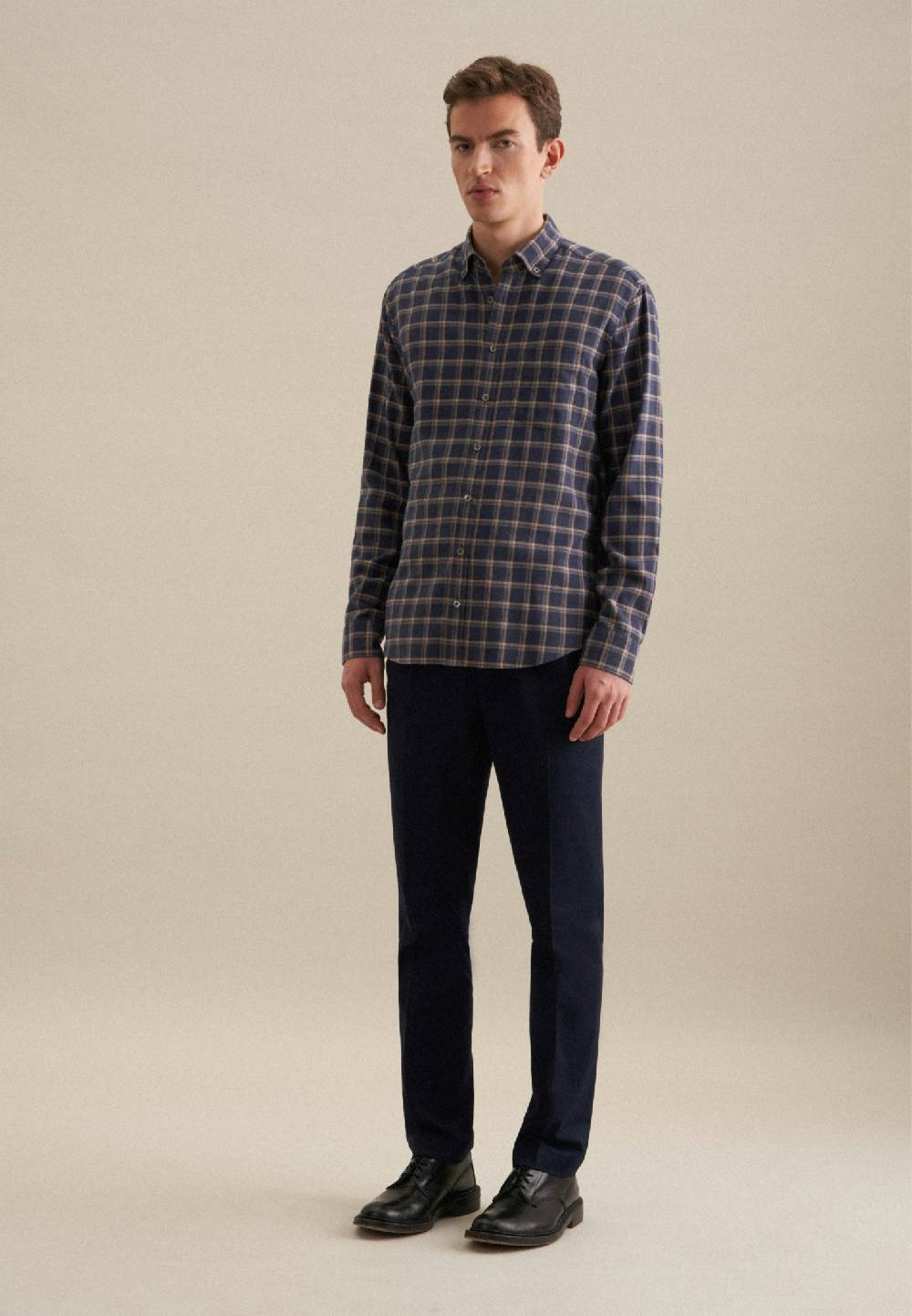 Studio Seidensticker Flanell Casual Hemd in Regular mit Button-Down-Kragen Kostenloser Versand international