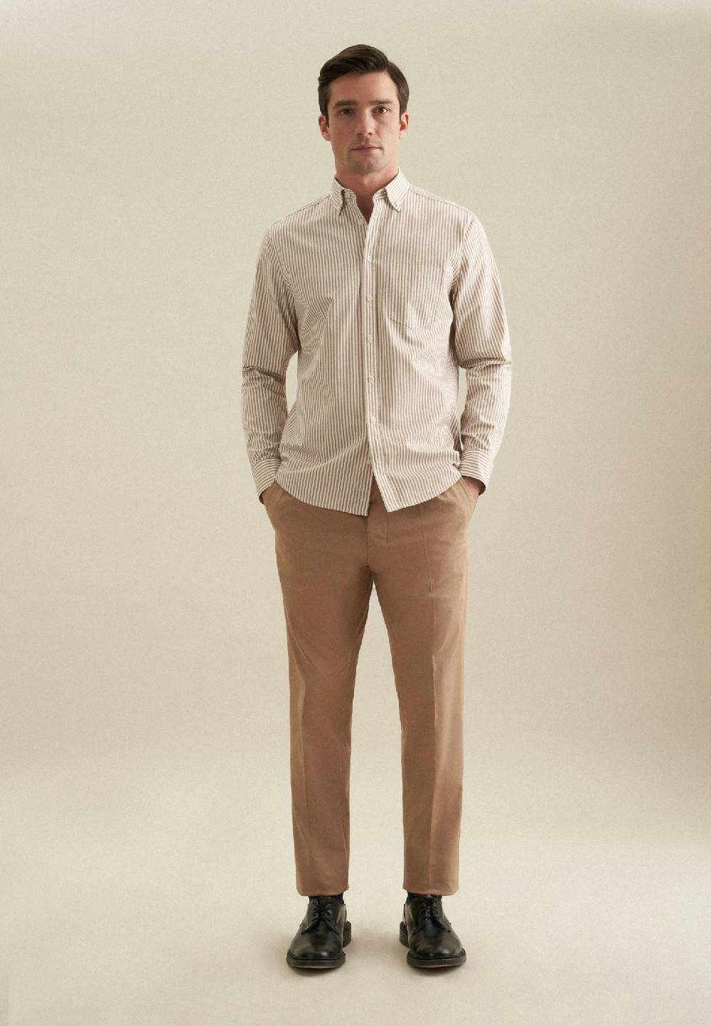 Studio Seidensticker Twill Casual Hemd in Regular mit Button-Down-Kragen Fabrikladen
