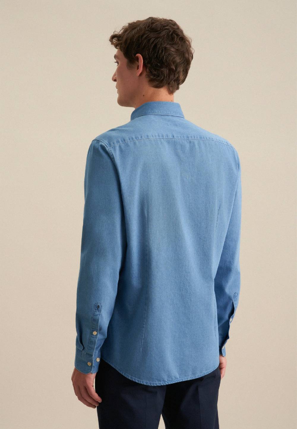 Studio Seidensticker Denim Casual Hemd in Slim mit Button-Down-Kragen Nur für heute