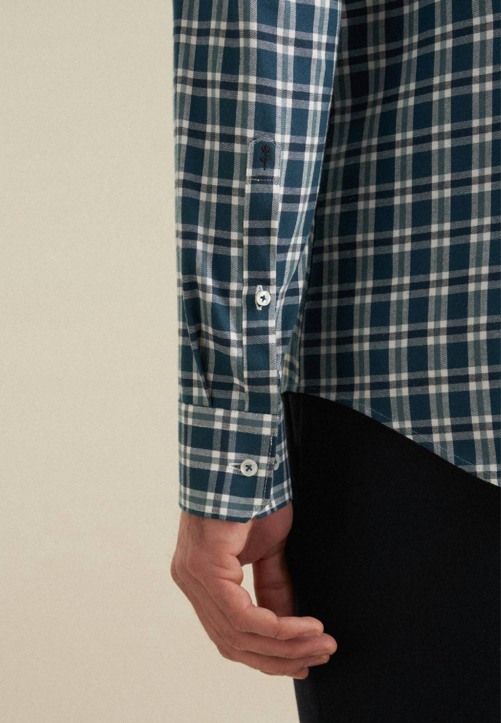 Studio Seidensticker Flanell Flanellhemd in Slim mit Button-Down-Kragen 50% Rabatt für begrenzte Zeit
