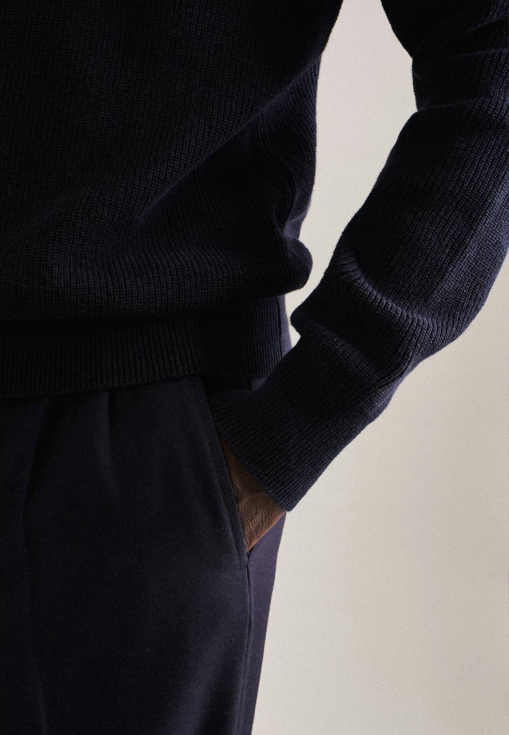 Studio Seidensticker Stehkragen Pullover Gerader Schnitt (Normal-Fit) Limitierter Zeitrabatt