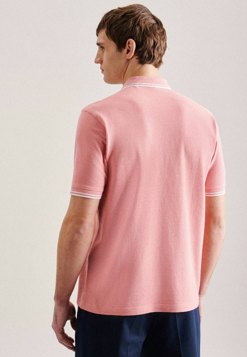 Studio Seidensticker Kragen Polo-Shirt Gerader Schnitt (Normal-Fit) Fabrikpreis