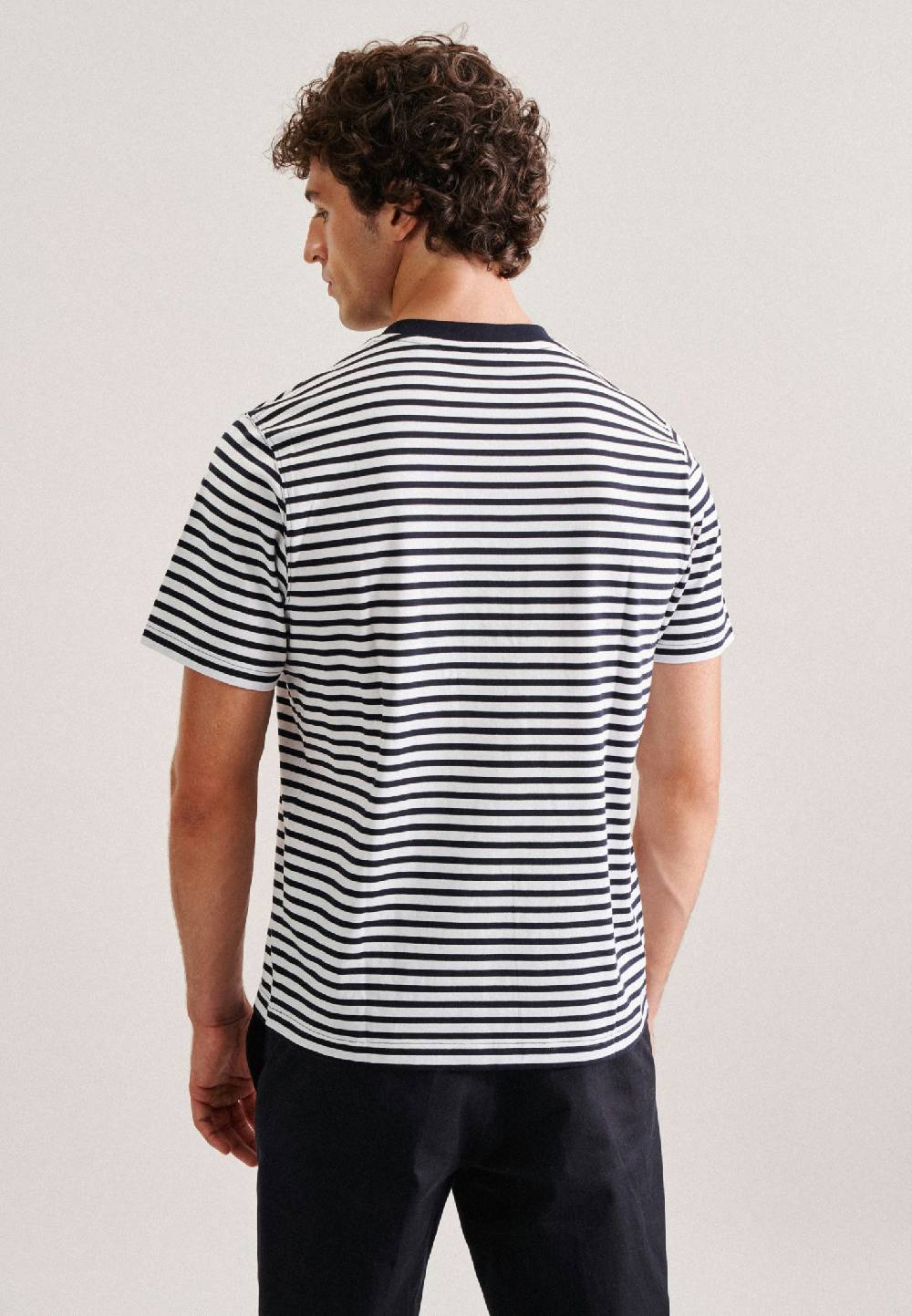 Studio Seidensticker Rundhals T-Shirt Gerader Schnitt (Normal-Fit) Sonderangebot