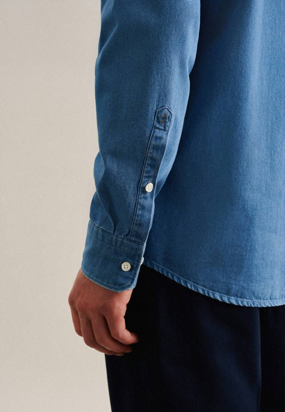 Studio Seidensticker Denim Casual Hemd in Regular mit Button-Down-Kragen Valentinstagsangebot