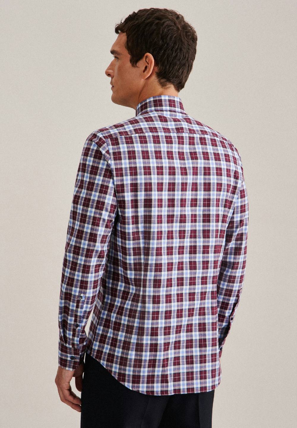 Studio Seidensticker Twill Flanellhemd in Slim mit Button-Down-Kragen Fabrikpreis