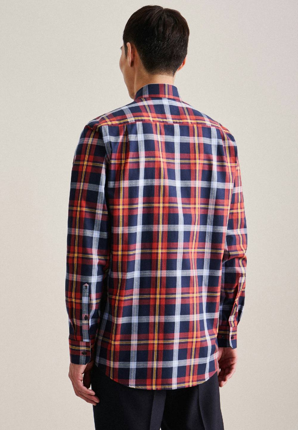 Studio Seidensticker Twill Flanellhemd in Regular mit Button-Down-Kragen Sonderangebot