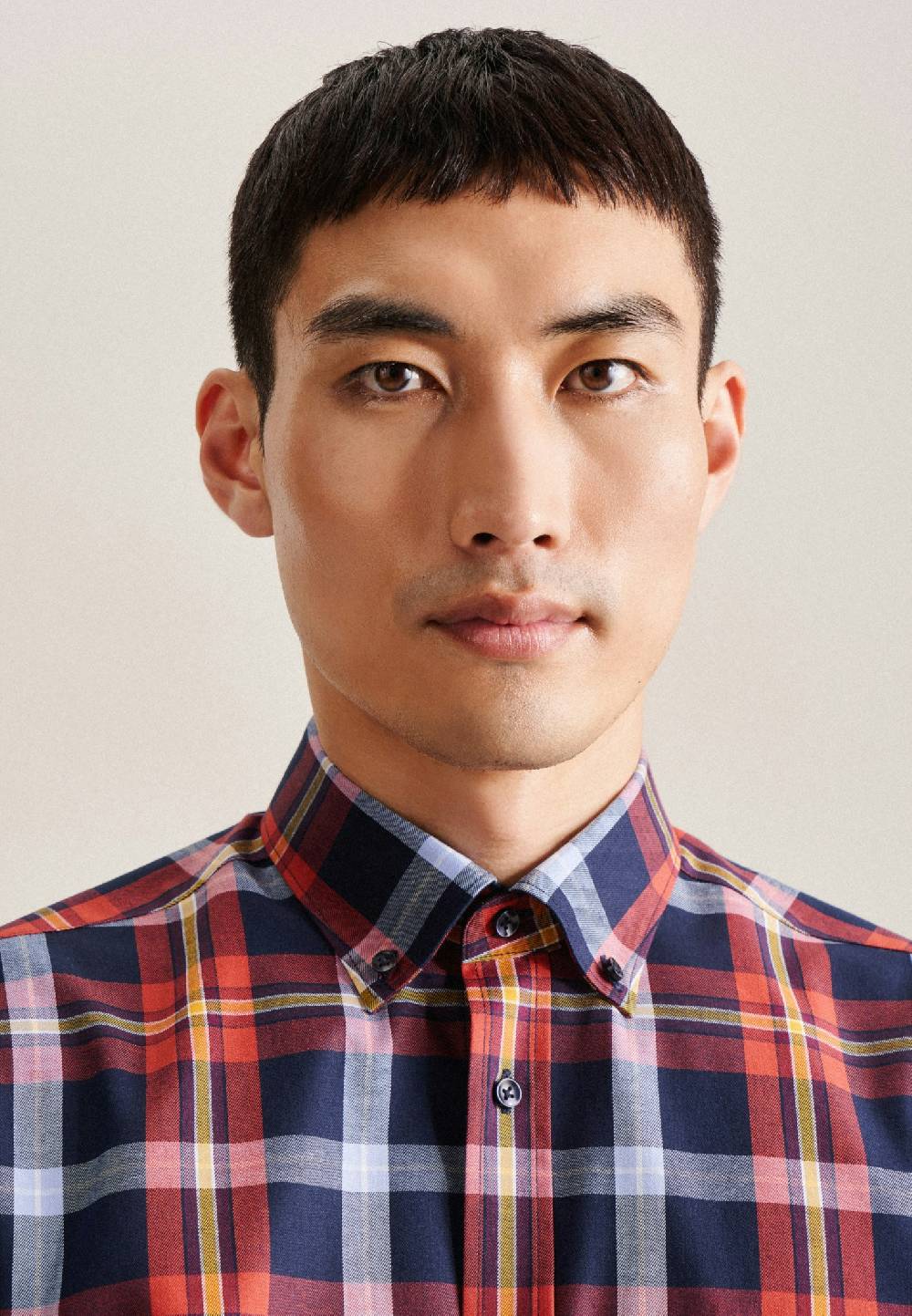 Studio Seidensticker Twill Flanellhemd in Regular mit Button-Down-Kragen Sonderangebot