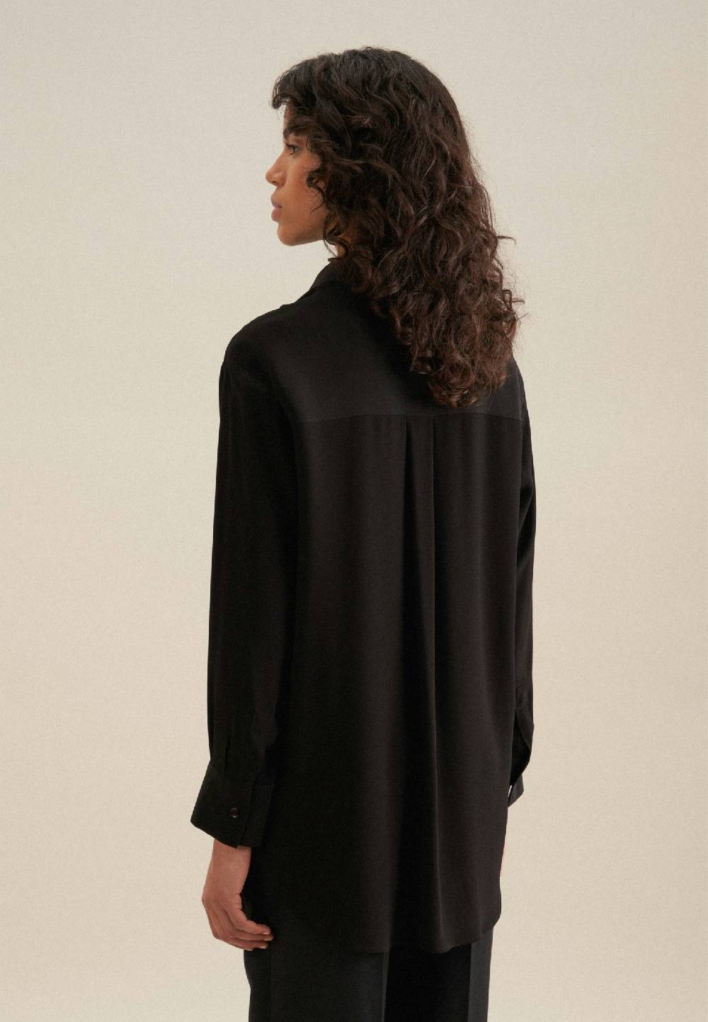 Studio Seidensticker Krepp Longbluse 50% Rabatt mit kostenlosem Versand