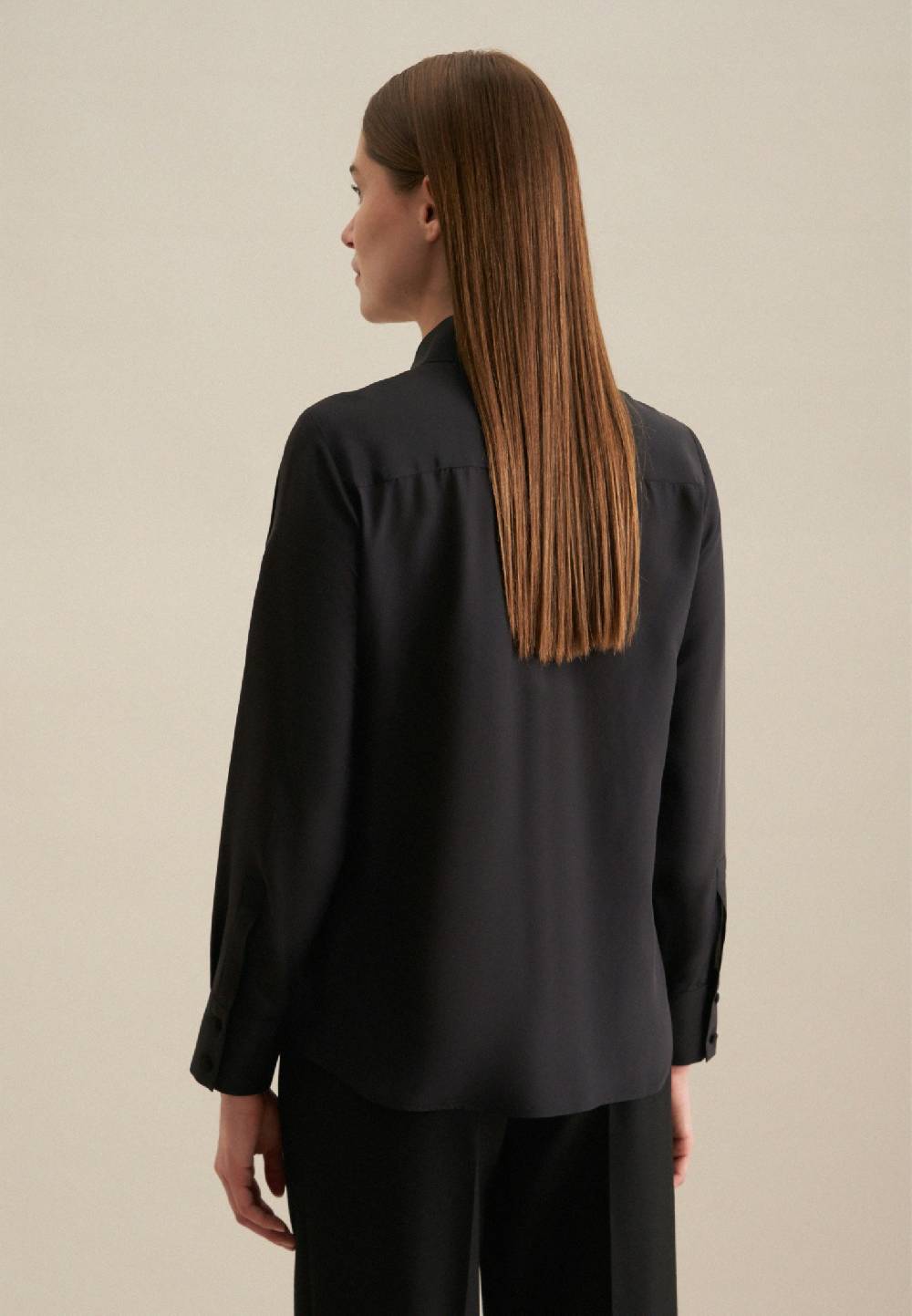 Studio Seidensticker Krepp Hemdbluse 50% Rabatt mit kostenlosem Versand