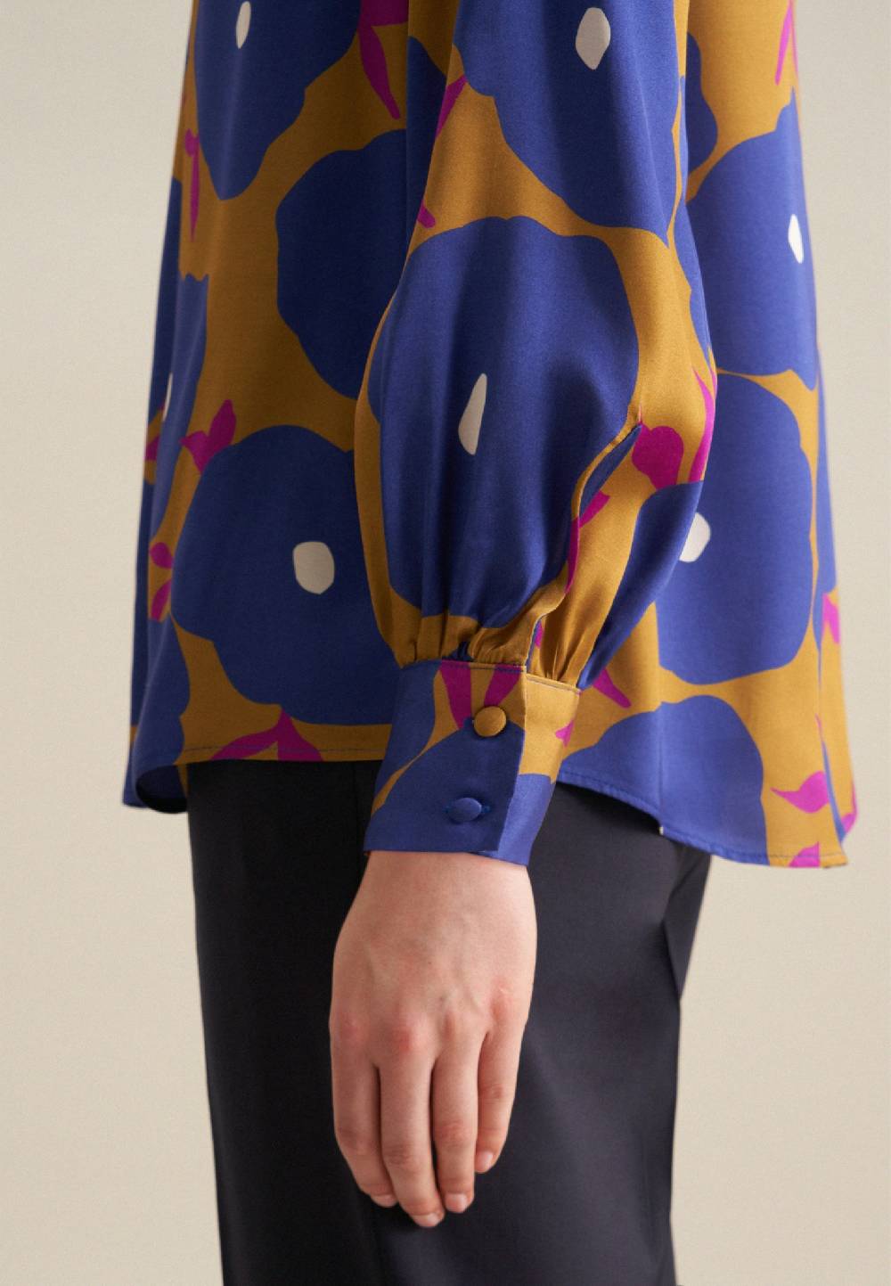 Studio Seidensticker Satin Shirtbluse Räumungsverkauf