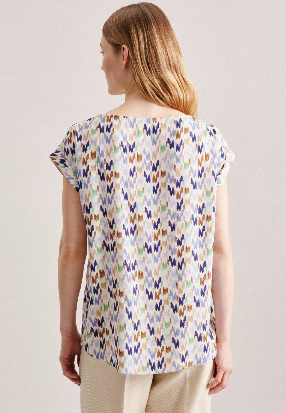 Studio Seidensticker Kurzarm Krepp Shirtbluse Vierteljährliche Förderung