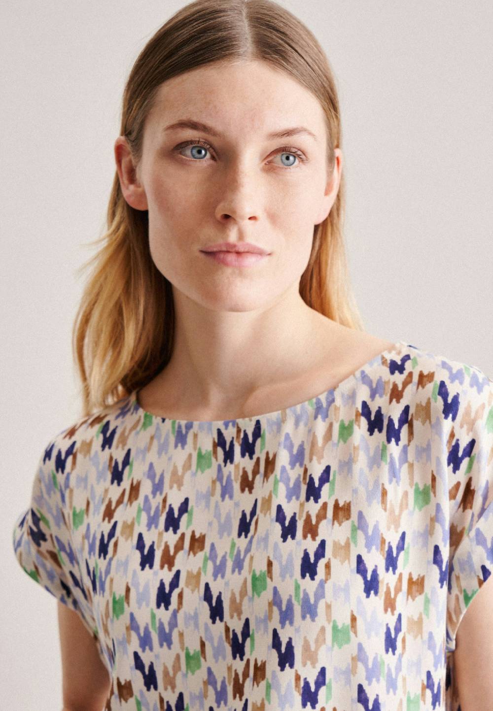 Studio Seidensticker Kurzarm Krepp Shirtbluse Vierteljährliche Förderung