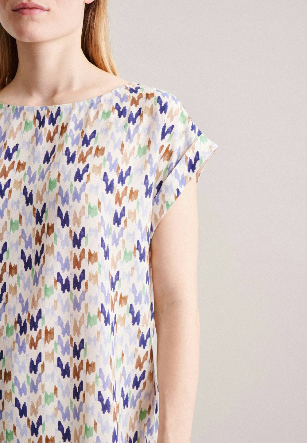 Studio Seidensticker Kurzarm Krepp Shirtbluse Vierteljährliche Förderung